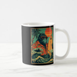 Taza De Café Gorila Retro Surfista Animal Hawaiano Playa Surfin