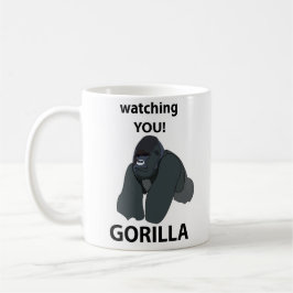 Taza De Café Gorila te mira graciosa gorila