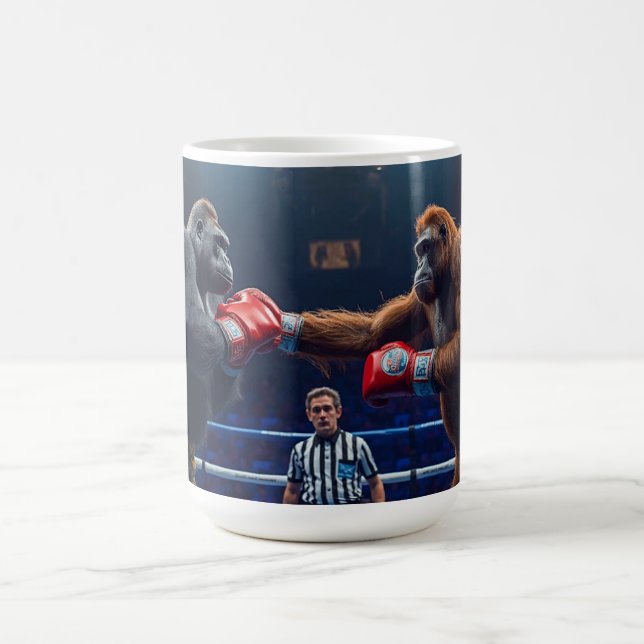 Taza De Café Gorila vs Orangutan (Centro)