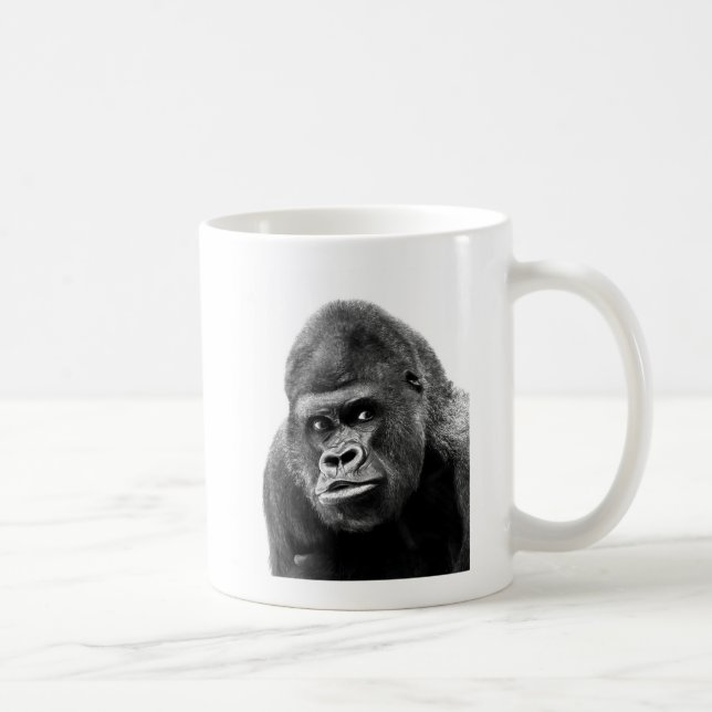 Taza De Café Gorilla blanca negra (Derecha)