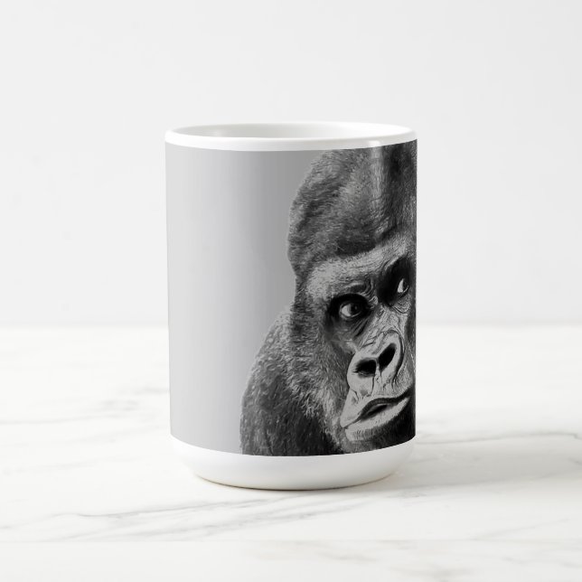 Taza De Café Gorilla blanca negra (Centro)