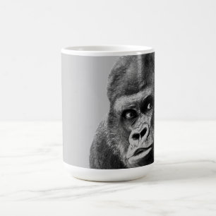Taza De Café Gorilla blanca negra