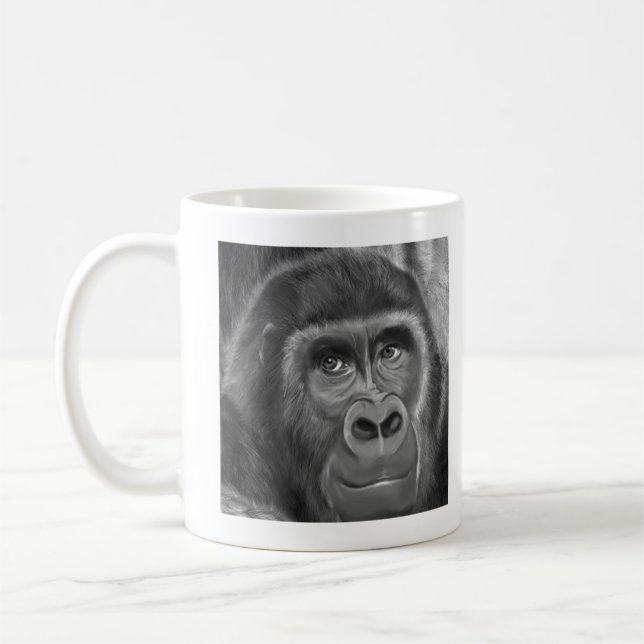 Taza De Café Gorilla sucking fingers MagCup2 指しゃぶりのゴリラマグカップ (Izquierda)