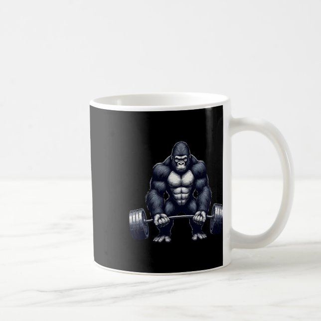 Taza De Café Gorilla Weightlifting Fitness Gym Training Bodybui (Derecha)