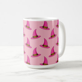 Taza De Café Gorra de bruja rosa