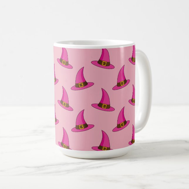 Taza De Café Gorra de bruja rosa (Anverso derecho)