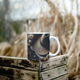 Taza De Café Gorra de Cowboy occidental con florines
