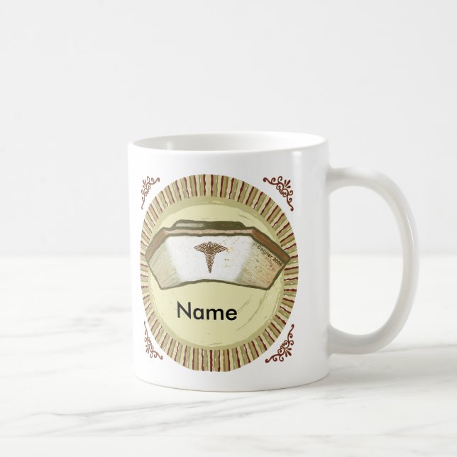 Taza De Café Gorra de enfermera retro (Derecha)