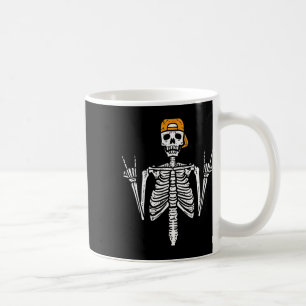 Taza De Café Gorra de esqueleto de roquero Skater Cool Hallowee