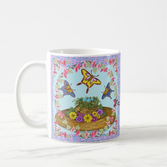 Taza De Café Gorra de flores Nest (Izquierda)