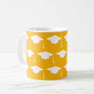 Taza De Café Gorra de graduación amarillo