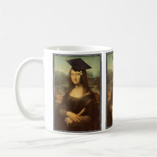 Taza De Café Gorra de Graduación Mona Lisa