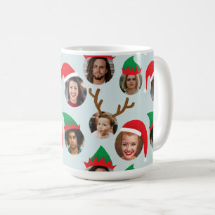 Taza De Café Gorra de Navidades de Ice Blue Silly Seis Collages