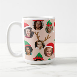Taza De Café Gorra de Navidades de Rubor Pink Silly Seis Collag