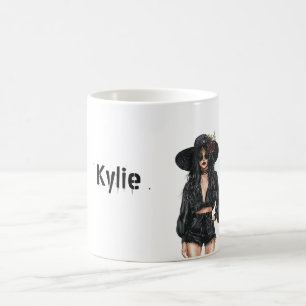 Taza De Café Gorra de niña gótica personalizada