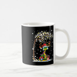 Taza De Café Gorra de renos de serpiente Santa Navidad Árbol di