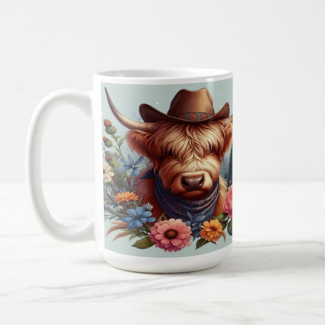 Taza De Café Gorra de vaca de Highland (Izquierda)