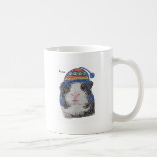 TAZA DE CAFÉ GORRA DEL CONEJILLO DE INDIAS SHERPA (Derecha)