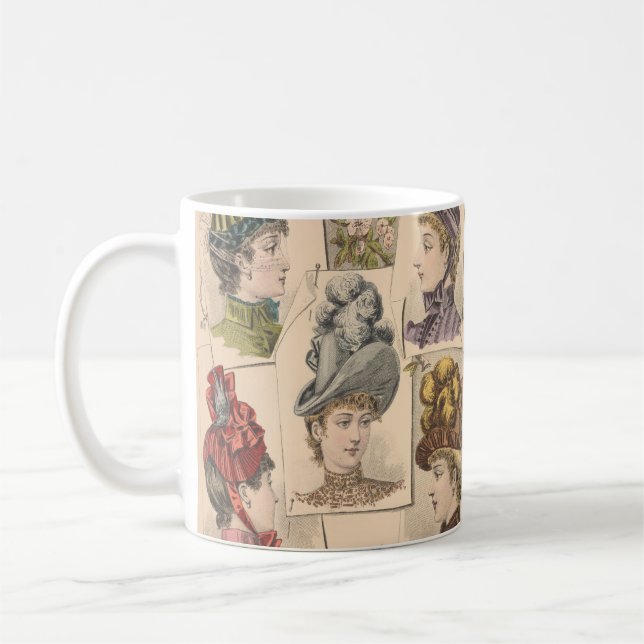 Taza De Café gorra francés de moda 1887 (Izquierda)