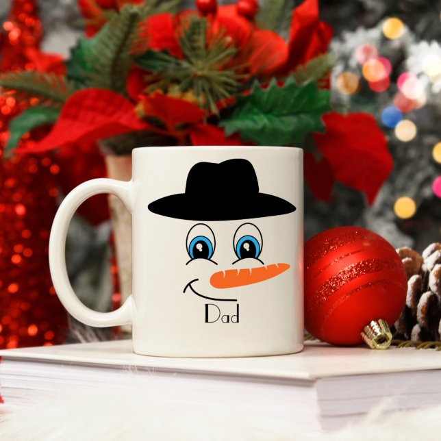 Taza De Café Gorra negro de Snowman personalizado con nombre pe (Subido por el creador)