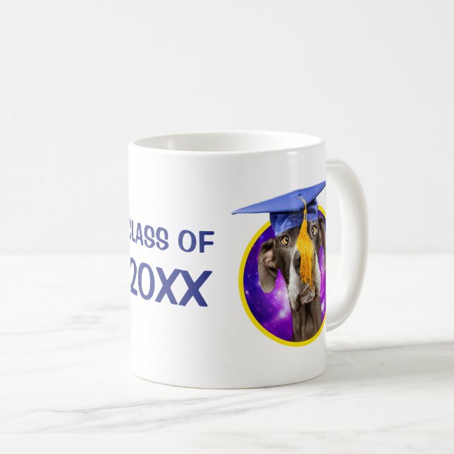 Taza De Café Gorra que lleva del perro divertido de la (Anverso derecho)