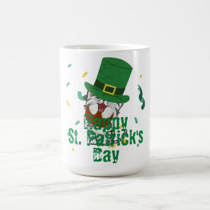 Taza De Café Gorra verde afortunado Shamrock St. Patrick's Day