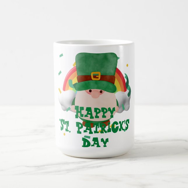 Taza De Café Gorra verde afortunado Shamrock St. Patrick's Day (Centro)