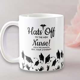 Taza De Café Gorras De La Escuela De Graduación De Enfermería