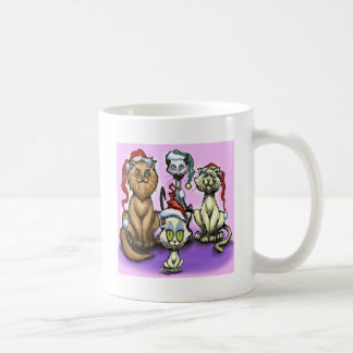 Taza De Café Gorras de Navidades gatos