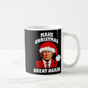Taza De Café Gorro de Santa Trump Divertido Haz que la Navidad
