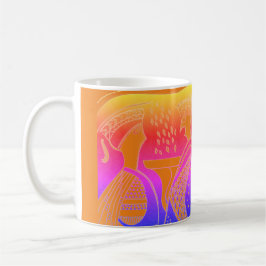 Taza De Café Gossips Mug, Naranja de inspiración griega