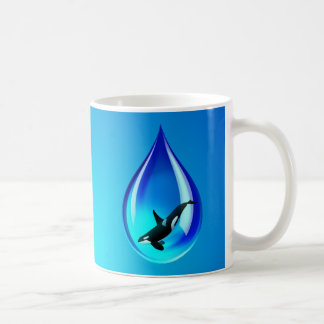 Taza De Café Gota de agua y orca