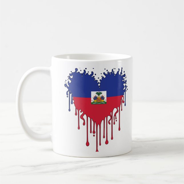 Taza De Café Gota de la isla - Orgullo haitiano (Izquierda)