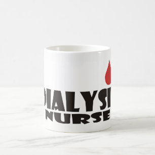 Taza De Café Gota de sangre de la enfermera de la diálisis