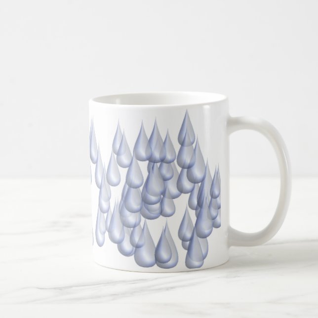 Taza De Café Gotas de agua (3D) (Derecha)