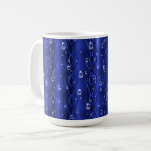 Taza De Café Gotas de lluvia azul Metalizado