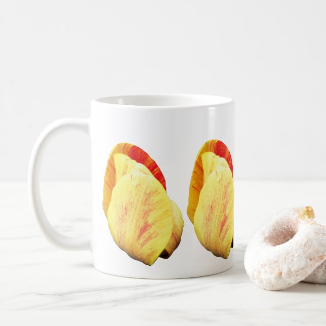 Taza De Café Gotas de lluvia de los tulipanes (Con donut)