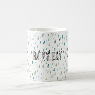 Taza De Café Gotas De Lluvia Día Lluvioso