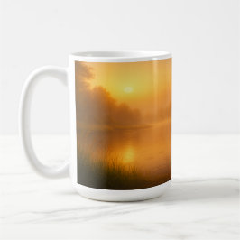 Taza De Café Gotas de lluvia en la hora de oro