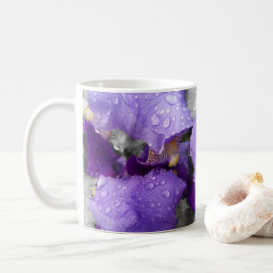 Taza De Café gotas de lluvia sobre el iris