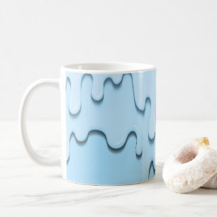 Taza De Café gotas líquidas azules