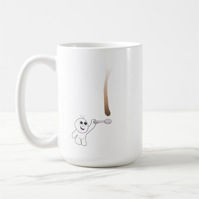 Taza De Café Gotee la gota de cogida del café del individuo con (Izquierda)