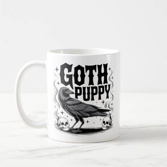 Taza De Café Goth Puppy  (Izquierda)