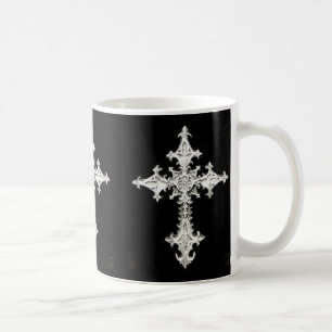 Taza de café gótica céltica de la cruz 3x