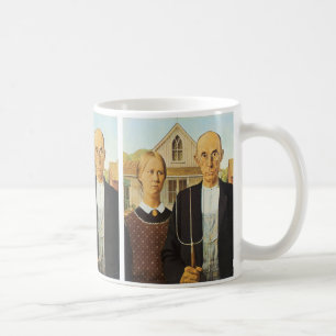 Taza De Café Gótico americano de Grant Wood, arte de reproducc