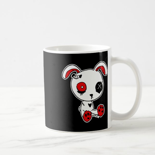 Taza De Café Gótico Bunny Lazy Halloween disstume asustado góti (Derecha)