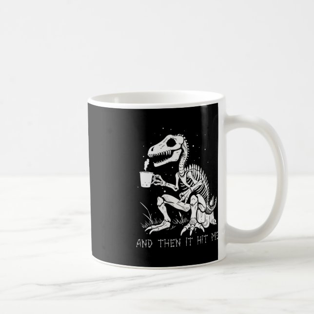 Taza De Café Gótico de disfraces de dinosaurios con esqueleto d (Derecha)