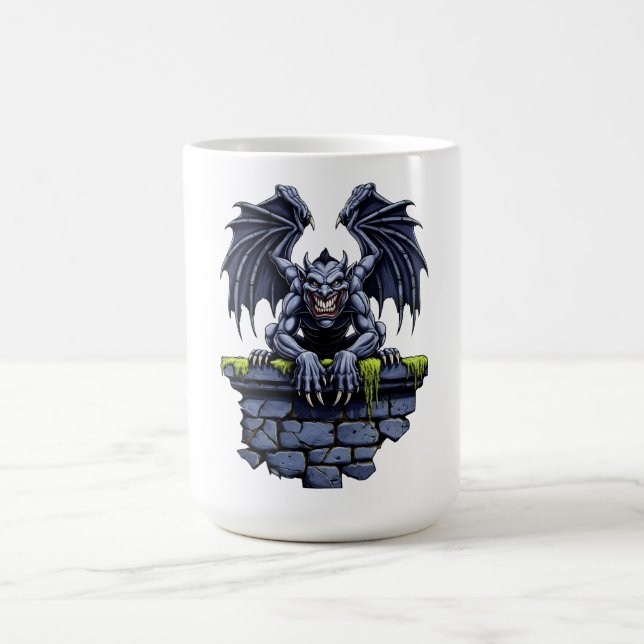 Taza De Café Gótico Gargoyle: Un guardián de la noche (Centro)