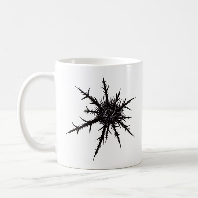 Taza De Café Gótico Naturaleza Lover Dry Thistle (Izquierda)