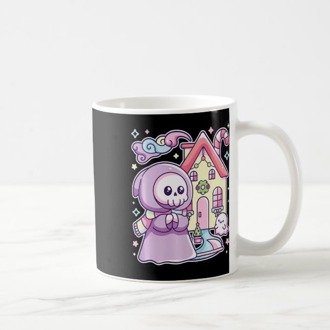 Taza De Café Gótico Pastel Grim Reaper Navidad Halloween Easy C (Derecha)